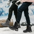 thumbnail image 4 of Stepedia Men's Waterproof Winter Boots Wide Outdoor Insulated Mid Calf Insulated Snow Boots, Gray, 4 of 8