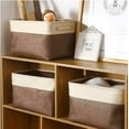 thumbnail image 2 of Foldable Storage Bin Basket Set [3-Pack] Canvas Fabric Collapsible Organizer With Handles Storage Cube Box For Home Office Closet--, 2 of 5