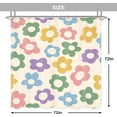 thumbnail image 3 of Cute Retro Flower Shower Curtain for Bathroom 72Wx72H Inch Danish Pastel Groovy Colorful Vintage Floral Lovely Shower Curtain Bathroom Set for Girls Woman Waterproof Accessories Home Decor, 3 of 6