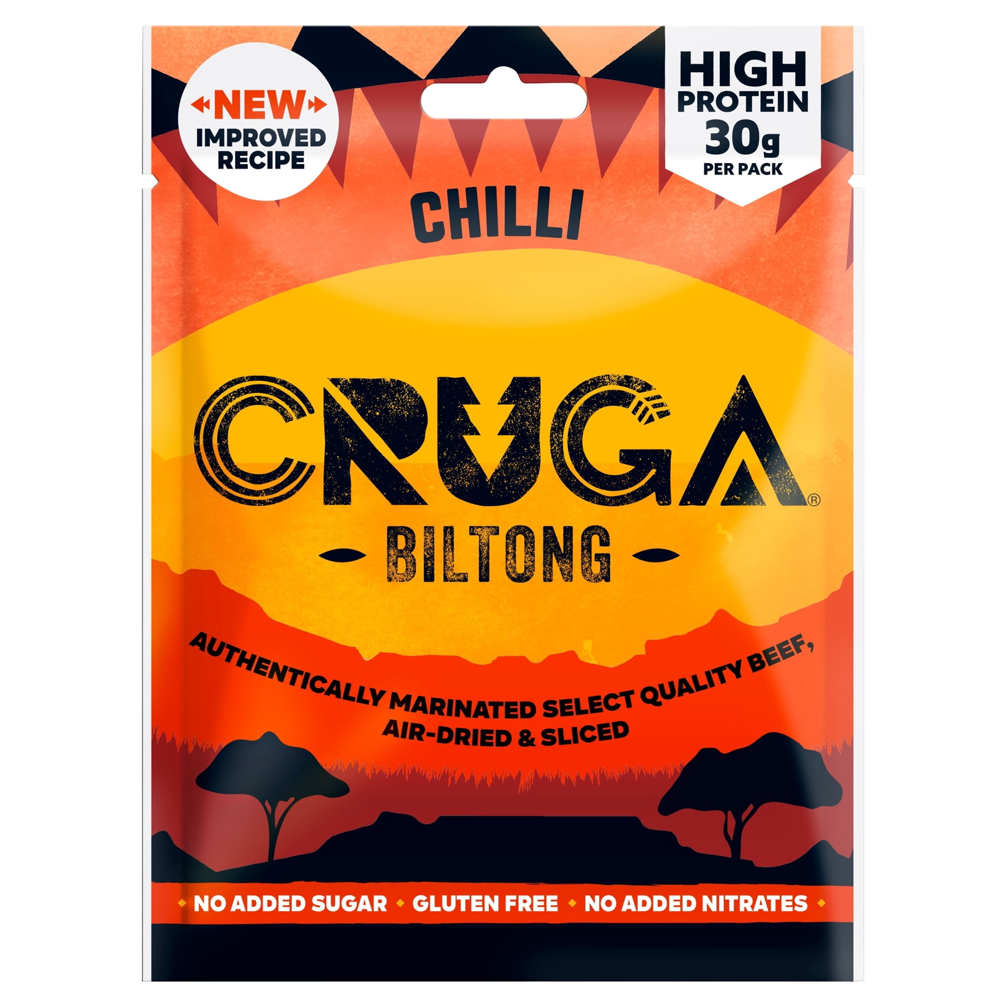 Cruga Chilli Biltong - Gluten-Free 60g Imported from Britain