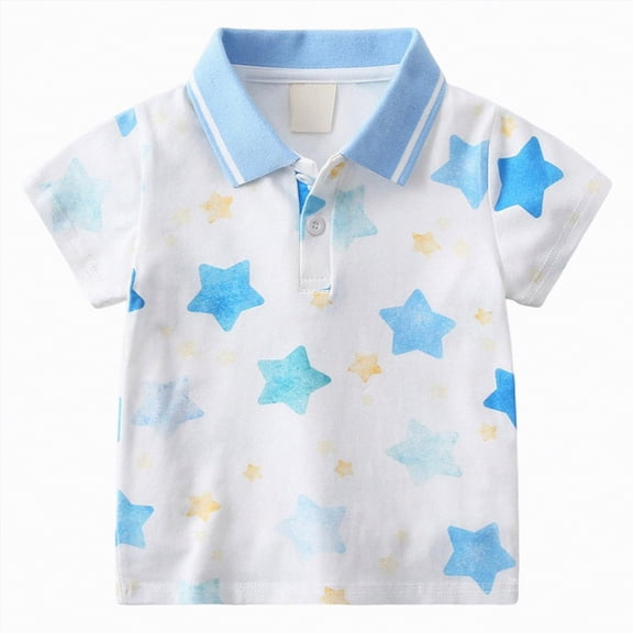 Bosanter Boys and Toddlers School Uniform Short Sleeve Fashion Polo Shirts, Button Closure