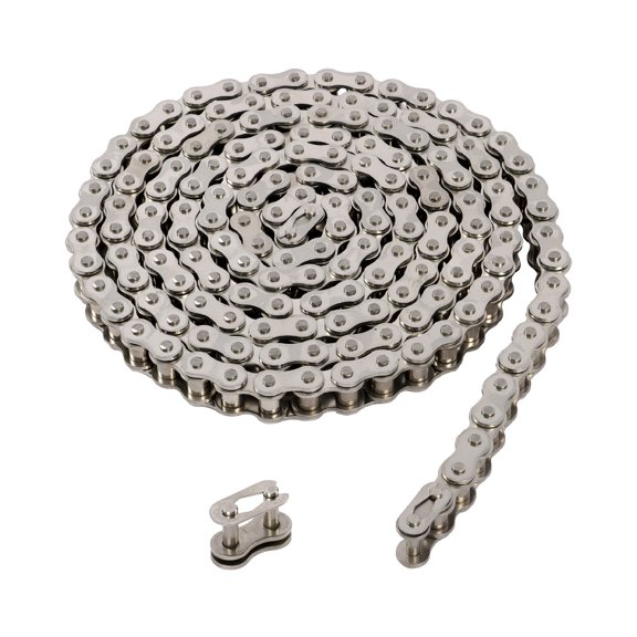 #60 SS Stainless Steel Roller Chain 10 Feet with 2 Connecting Links