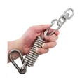 thumbnail image 1 of Juego de colgadores para bolsas pesadas, cadena giratoria de acero inoxidable con mosquetones y resorte para saco de boxeo, columpio de gimnasio, trapecio, hamaca, capacidad de 800 libras, 1 of 5