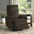 thumbnail image 2 of DEALTOPS Power Recliner Chair with USB Ports, Recliner Single Chair with Adjustable Footrest, Dark Brown, 2 of 8