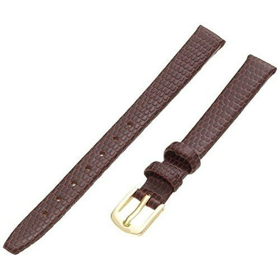 Hadley Roma Men's 16mm Stainless Steel Brown Genuine Leather Watch Strap MS706