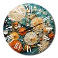 thumbnail image 2 of Designart "Beach Tidepool Euphony Pointillism II" Beach Oversized Wall Clock, 2 of 6