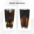 thumbnail image 3 of Honeii Cool Black Eagle Print 20OZ Car Cup, Insulated Stainless Steel Travel Mug with Lid and Straw, Keep Your Drinks Hot and Cold-Straw Three-piece Set, 3 of 8