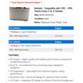 thumbnail image 2 of Radiator - Compatible with 1992 - 1996 Toyota Camry 2.2L 4-Cylinder 1993 1994 1995, 2 of 2