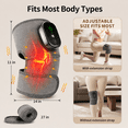 thumbnail image 3 of 2PCS Knee Massager with Heat - Cordless Heated Brace with 5 Heat Levels & 3 Massage Mode, 3 IN 1 Massager for Knee Shoulder Elbow - Gifts for Men Women (Grey), 3 of 6