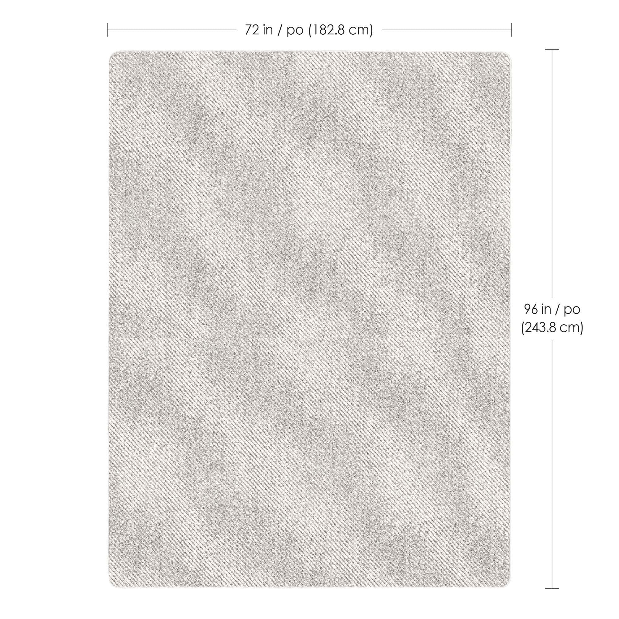 Mainstays Basic Tufted Off White, Machine Washable Area Rug 6x8, Ideal for Any Room in the House