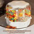 thumbnail image 5 of THLKIF Rotating Candy Dispenser with Lid, Durable Plastic Transparent Drawer with 360° Design, Multi-Grid Storage Container for Rice, Grains, Cereals, and Candies, 5 of 8