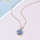 thumbnail image 3 of 3 Collar Original Ojo del Diablo Turco Punto de Diamante Redondo Azul, 3 of 5