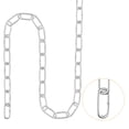 thumbnail image 5 of Uxcell Proof Coil Chain 2 Meter 1.49mm Thick 33Lbs Load Capacity, Zinc Plated 316 Stainless Steel for Guardrail, 5 of 6