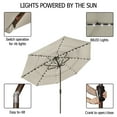 thumbnail image 3 of EliteShade Sunbrella Solar 9ft 3 Tiers Market Umbrella with 80 LED Lights Patio Umbrellas Outdoor Table with Ventilation and 5 Years Non-Fading Top,Sandy, 3 of 5