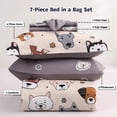 thumbnail image 2 of Gusuhome 7 Piece Kids Dog Comforter Full Size Cute Animal Dog Bedding Set Bed in A Bag for Boys Girls All Season (1 Comforter, 1 Flat Sheet, 1 Fitted Sheet, 2 Pillowcase and 2 Pillow Sham), 2 of 5