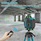 thumbnail image 4 of Nivel Láser Autonivelante 4d 360° 16 Líneas Verde 2 Baterías Recargables Con Trípode Xtellar verde, 4 of 4