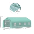 thumbnail image 5 of Outdoor Lighting Outsunny 20' x 10' x 7' Outdoor Walk-in Greenhouse, Tunnel Green House with Roll-up Windows, Zippered Door, PE Cover, Heavy Duty Steel Frame, Green,Outdoor Wall Lights, 5 of 5