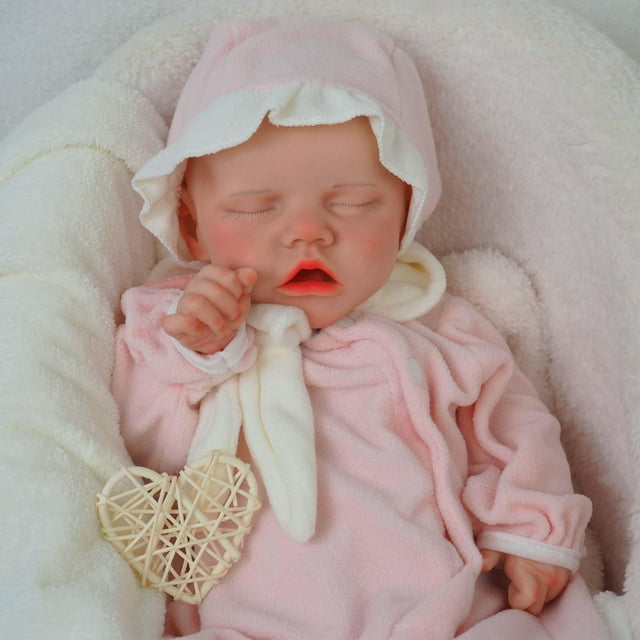 Muñeca SOFTMARY Reborn, totalmente de silicona, para recién nacido, 45 cm, realista