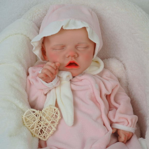 Muñeca SOFTMARY Reborn, totalmente de silicona, para recién nacido, 45 cm, realista