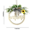 thumbnail image 3 of Giunmcul Online Shopping Wooden Letter Pattern with Linen Bowknot Front Door Round Decoration Hanging, 3 of 3