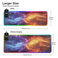 thumbnail image 3 of Wireless Charging Mouse Pad Large RGB Gaming Desk Mat 13 Light Modes Mousepad 31.5x11.8 Red and Purple Nebula, 3 of 6