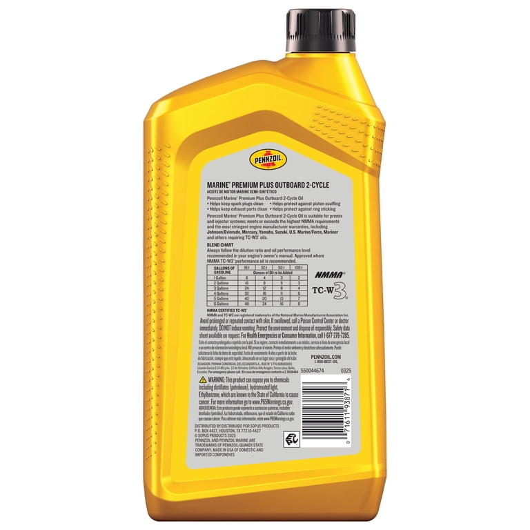 Premium Synthetic 2-Cycle Oil - 1 Quart, For Small Engines & Power Equipment