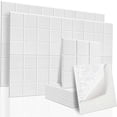 thumbnail image 1 of 12 unidades de paneles acústicos autoadhesivos, azulejos de decoración, paneles de sonido, blanco Afortunado Sencillez, 1 of 5