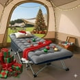 thumbnail image 3 of Folding Camping Cot for Adults with Pad, Padded Portable Sleeping Cots, Camp Bed with Carry Bag for Outdoor Travel, Beach, Hiking, 3 of 16