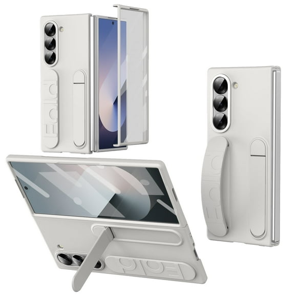 for Samsung Z Fold 7 Case with WristBand Stand,Bulit-in Screen & Lens Protection Shockproof Protection Case