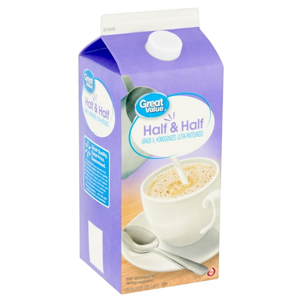 Great Value Half And Half 64 Fl Oz Walmart Com