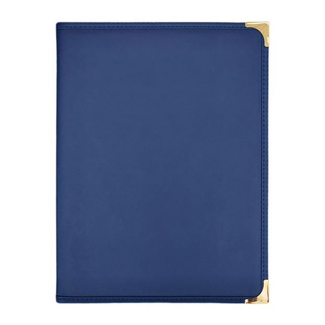 yuksok Housse de Menu de Restaurant 4 Pages Format A4 Housse de Menu pour Café Mariage Restaurant Bleu