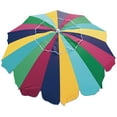 thumbnail image 1 of Rio Beach 7 x 7 ft Multi 21 Panel Umbrella With Integrated Sand Anchor, 1 of 5