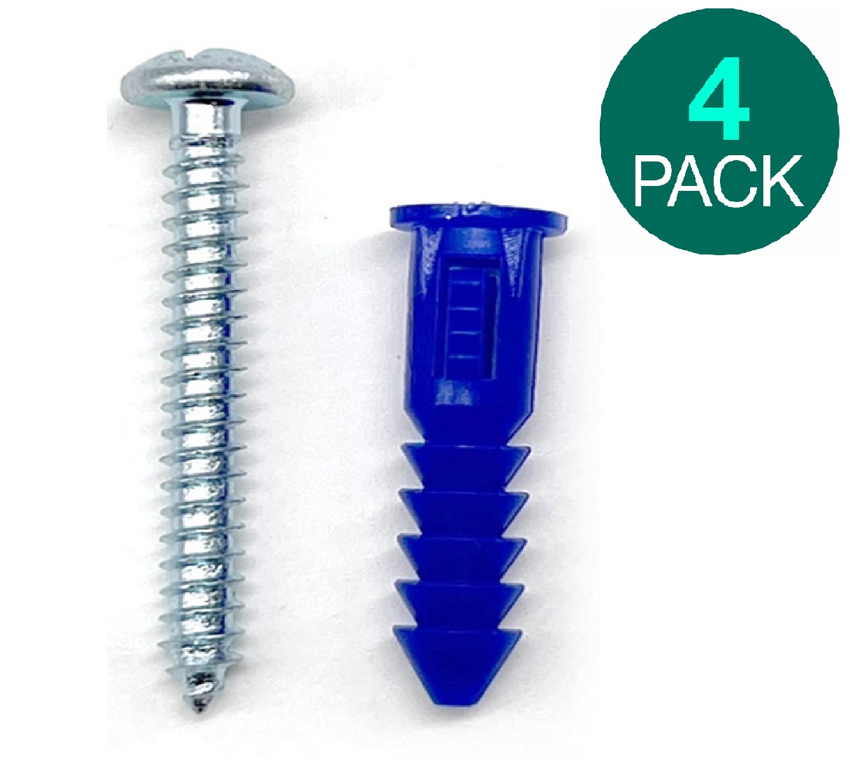 Everbilt 1012 x 11/4" Nylon Drywall Screws with Anchors, 4 Pk