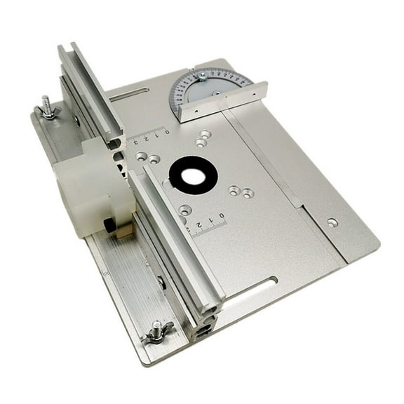 Aluminum Router Table Insert Plate W/ Miter Gauge for Woodworking Benches Table Saw Multifunctional Trimmer Engraving Machine ,for Accurate Evaluation