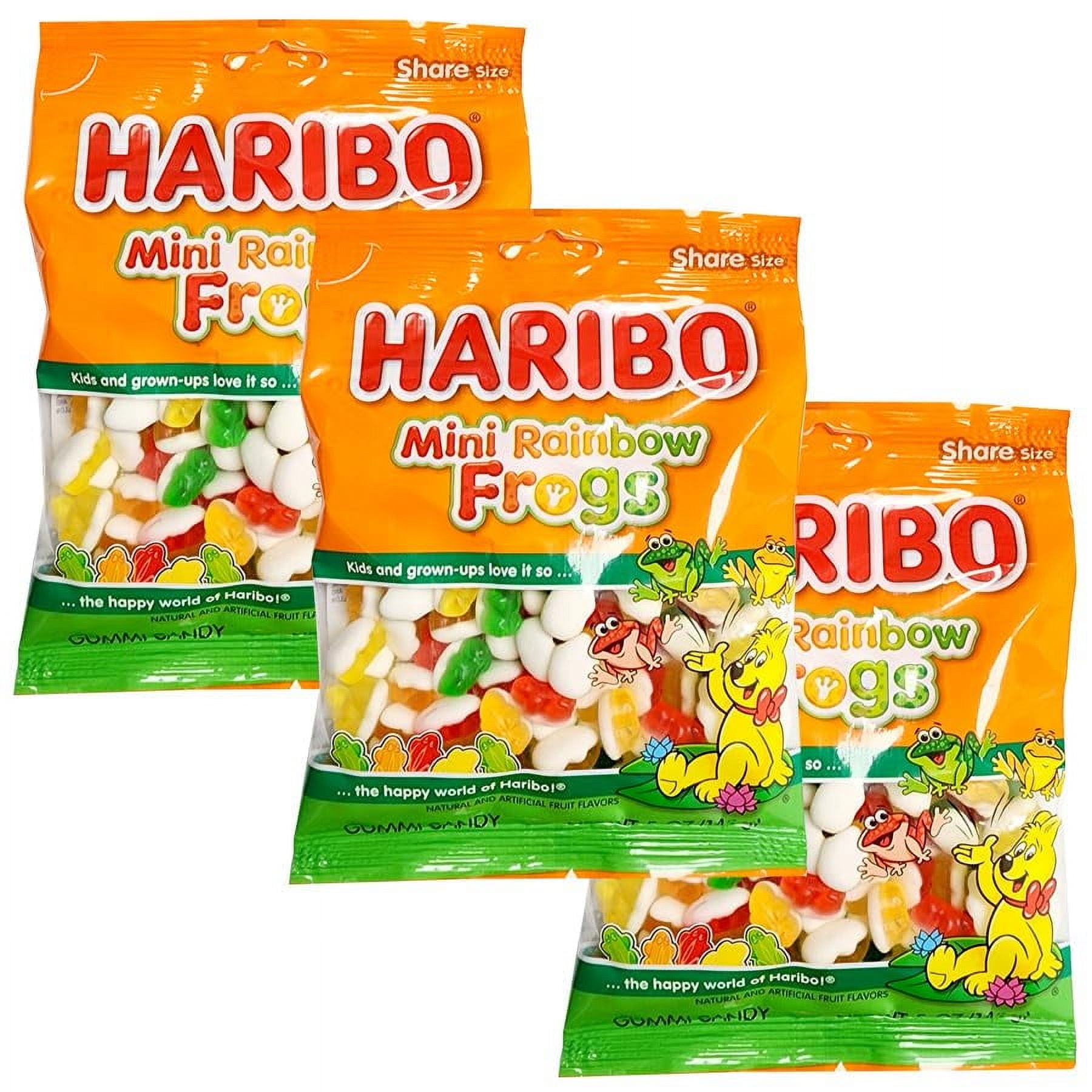Haribo Mini Rainbow Frogs, 5oz Gummy Bag (3 Pack)