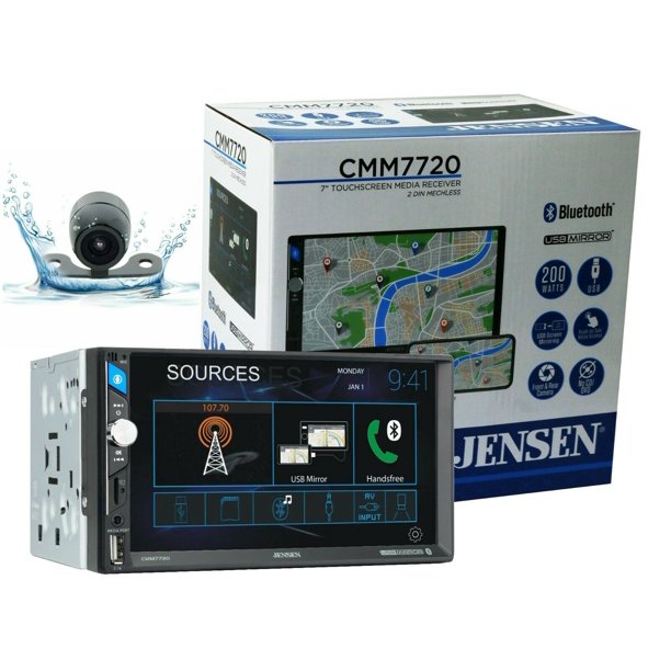 Jensen CMM7720 7" Touchscreen Media Receiver + Night Vision HD Backup