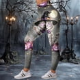 thumbnail image 6 of mgoYE Women Halloween Leggings Loose Fit Wide Leg Trouser Pants Casual Elastic Waist Drawstring Palazzo Pants Womens Leggins Size S, 6 of 7