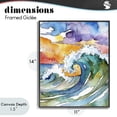 thumbnail image 4 of Stupell Industries Tropical Vibrant Sunrise Surf Black Framed Giclee Art, 11 x 14, by Shelly Craig, 4 of 8