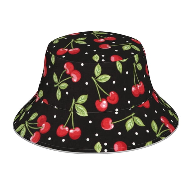 Balery Sweet Red Cherry Sombreros para el sol para hombre y mujer, sombrero de pescador con UPF 50+