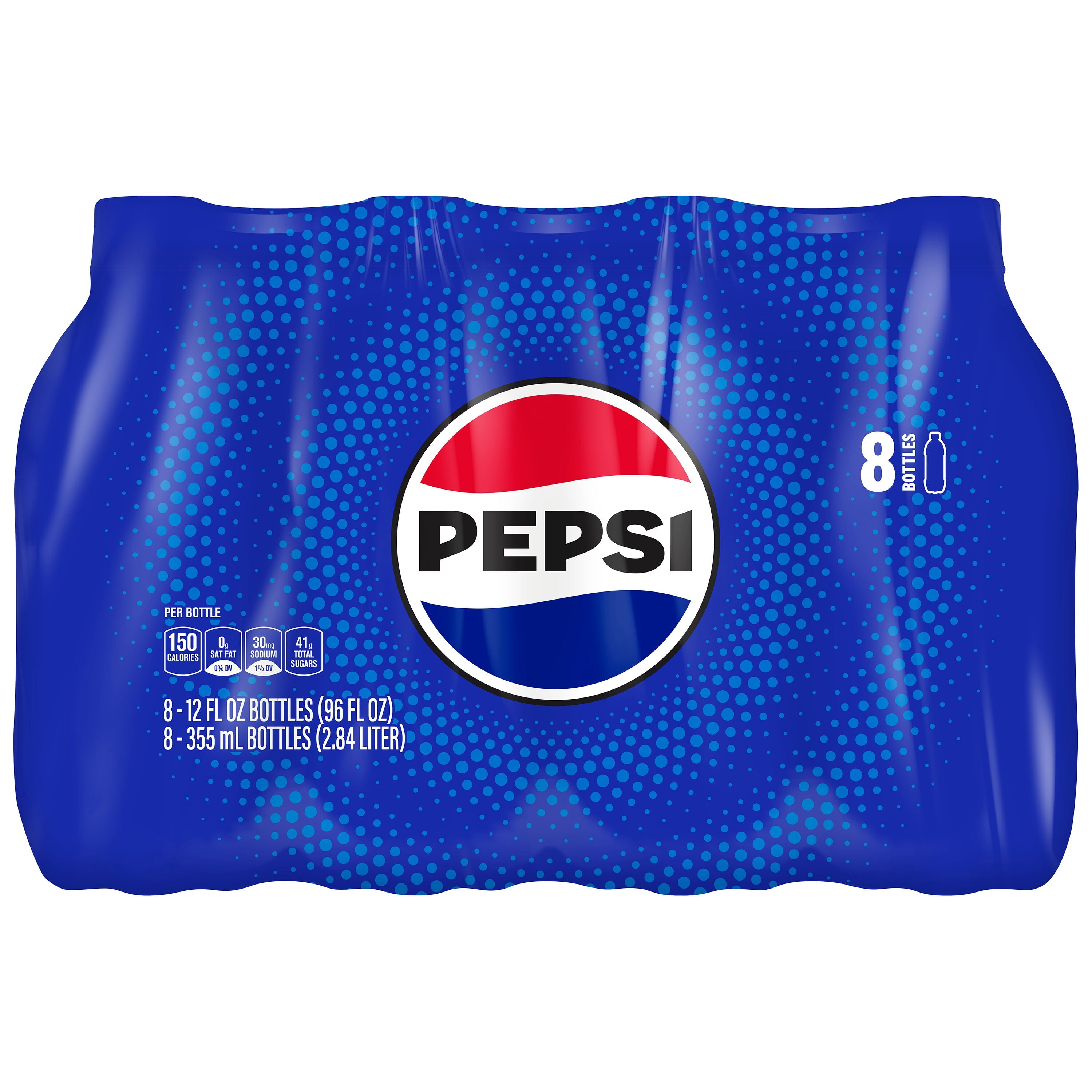 Pepsi, Original Cola Soda Pop, 12 fl oz Bottles, 8 Pack