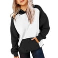 thumbnail image 2 of Vividxx Hoodies For Girls Oversized Long Sleeve Hooded Sweatshirt Kids Casual Color Block Pullovers Tops With Pocket Comfortable 11-12 Years, 2 of 8