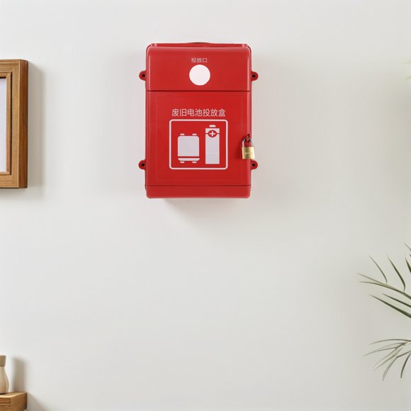 OULII 1Jgo Caja Para Almacenamiento De Baterías Con Llave Y Montaje En Pared Para Uso