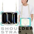thumbnail image 7 of Case for iPad Pro 13 inch M4 2024/ M5 2025, 360 Rotating Stand Handle Pencil Holder Shoulder Strap Heavy Duty Shockproof Cover, Rainbow Blue, 7 of 7