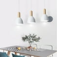 thumbnail image 7 of JLOWCO Adjustable Height Track Lighting Hanging Pendant Light H Type Kitchen Pendant Lighting Over Island 3 Pack White Island Pendant Lights for Kitchen (LED Bulb Include), 7 of 7