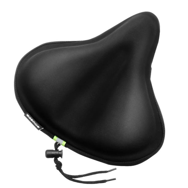 Sgodde Memory Foam Bike Seat Cover Comfortable Exercise Bicycle Saddle Cushion Extra Soft Wide For Women Men With Water Com - Best Exercise Bike Gel Seat Cover