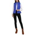 thumbnail image 2 of INSPIRE CHIC Women's Outerwear Vests Stand Collar Padded Gilet Zip Vest XS Bright Blue, 2 of 6