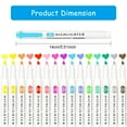 thumbnail image 3 of 15/25Pcs Double Ended Highlighter Pen Fluorescent Color Highlighter Broad Obliqued Tip for Planner Calendar Journal, 3 of 9