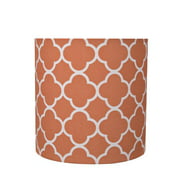 Aspen Creative 31129 Transitional Drum (Cylinder) Shaped Spider Construction Lamp Shade in Orange, 8" wide (8" x 8" x 8")