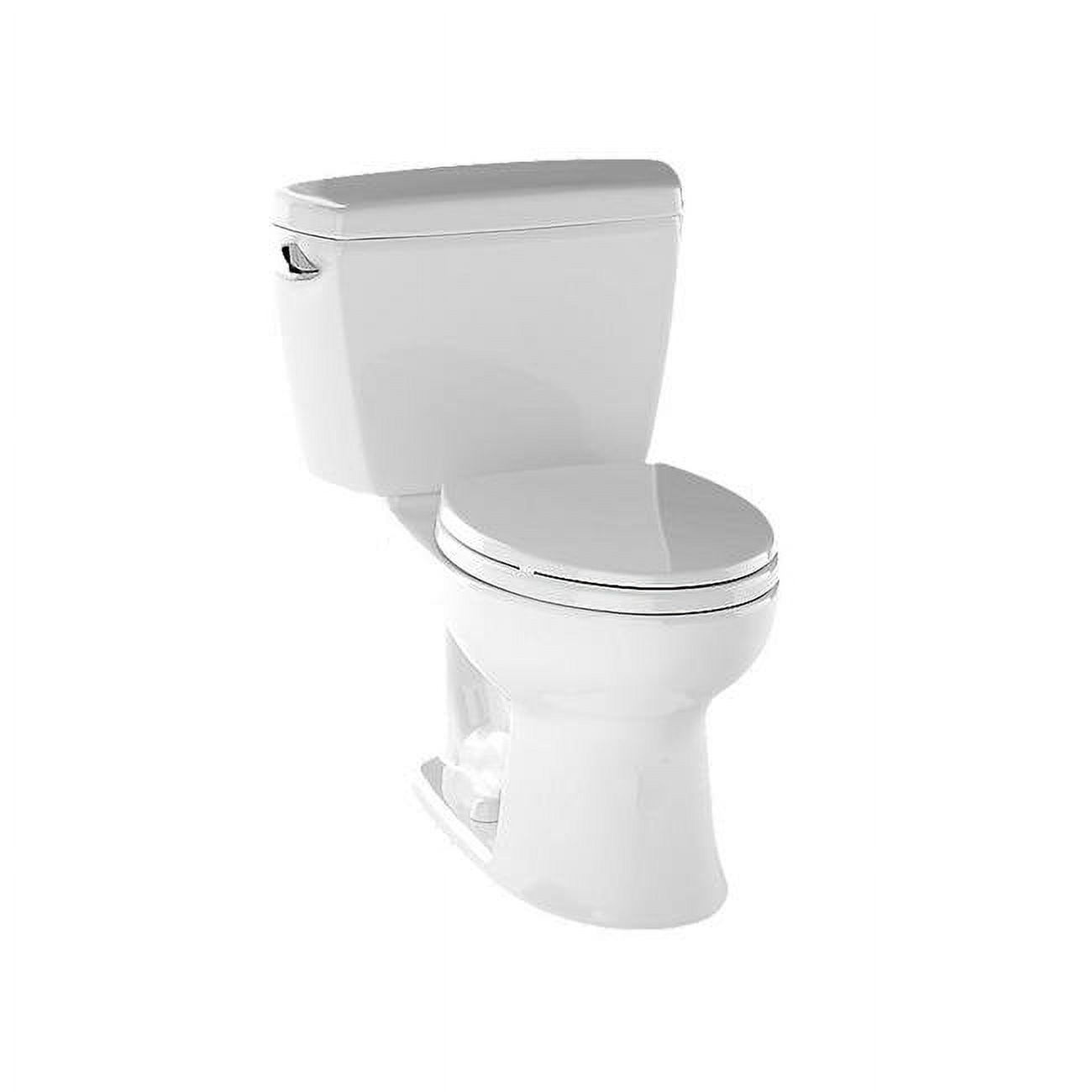 TOTOÂ® Eco DrakeÂ® Two-Piece Elongated 1.28 GPF Universal Height Toilet for 10 Inch Rough-In, Cotton White - CST744EF.10#01 - image 2 of 2