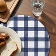 thumbnail image 4 of Round Placemats Blue Check Plaid 15 inch Set of 6 Table Mats for Dining Table Buffalo Farmhouse Style Heat Resistant Non-Slip Kitchen & Home Decorative Place Mat Set, 4 of 8
